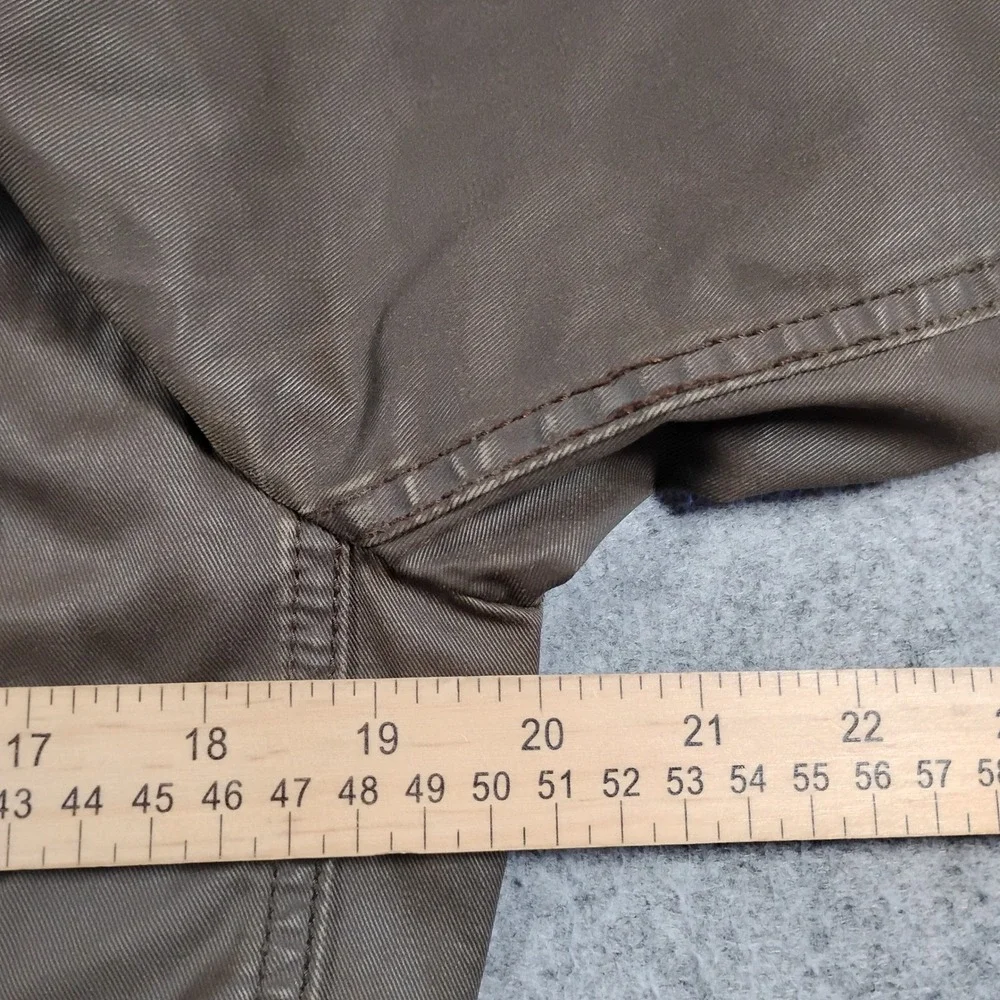 J.Crew Downtown Field Jacket Womens Medium Mossy Brown Waxed Utility Coat 19034